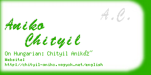 aniko chityil business card